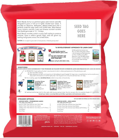 Jonathan Green (10880) Black Beauty Sunny Grass Seed - Cool Season Lawn Seed (7 lb)