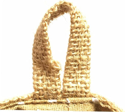 Mini Closet Bag Closet Hanging Bins Small Hanging Basket Wall Pocket Wall Hanging for Organizing Flower Pots Fabric Flower Pot Hanging Jute Bag Organizer Storage