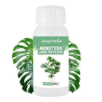 Monstera Plant Food 300ML (10oz) – Organic Microbial Probiotic Fertilizer for Monstera Deliciosa & Indoor Plants – Liquid Nutrient for Greener Leaves & Strong Roots