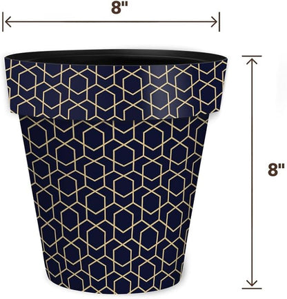 Briarwood Lane Blue Geometric Small Planter