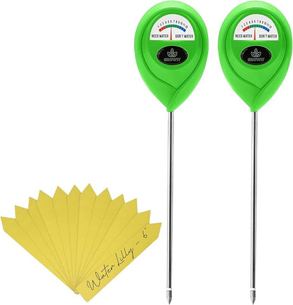 GROWIT Soil Moisture Meter for Plants - Plant Moisture Meter for House Plants | Hydrometer for Plants | Plant Moisture Meter Houseplants | Water Tester for Plants | Farming Plants (Pack of 2)