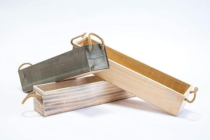 Clear Plastic Liners Inserts for Wood Boxes and Planters (19.5” x 3”x 3.75”) l (Sell in Pack of 12) (to fit 20" Planter) (L200404)