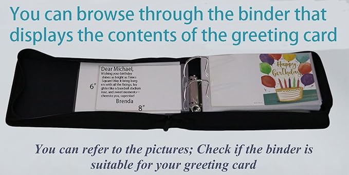 greeting card organizer binder and birthday card holder book,christmas card photo album,binder for greeting cards with sleeves,Suitable for 5x7in, 4x6in, 3x5in cards holds 120 cards (red)