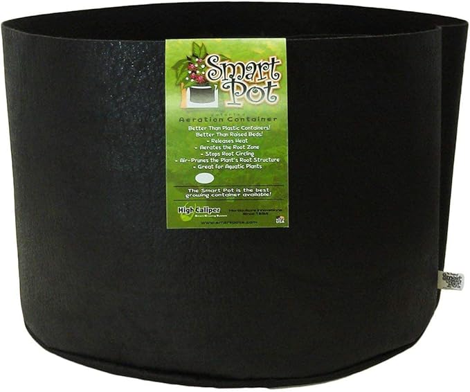 Smart Pots 100-Gallon Smart Pot Soft-Sided Container, Black