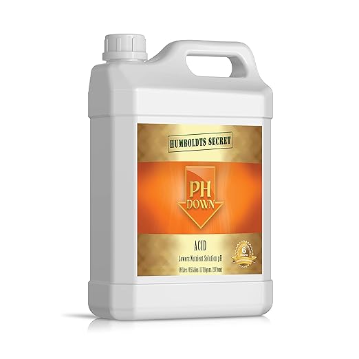 Humboldts Secret pH Down for Plants | Liquid pH Adjuster and Balancer for Soil Coco Hydroponics | Concentrated Phosphoric Acid Solution Supporting Nutrient Uptake and Strong Growth | 2.5 Gallon