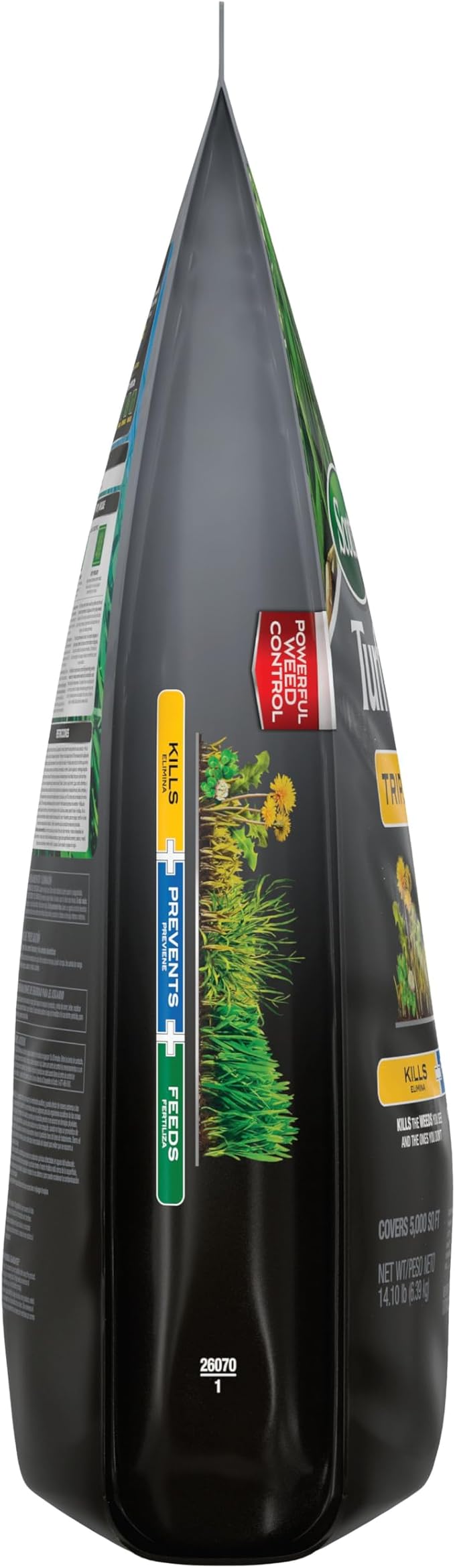 Scotts Turf Builder Triple Action1, Combination Weed Control, Weed Preventer, and Fertilizer, 25-0-2, 5,000 sq. ft., 14.10 lbs.