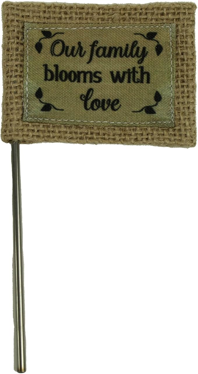 Cathedral Art Abbey & CA Gift Family Blooms W/Love Flag Flower Pick