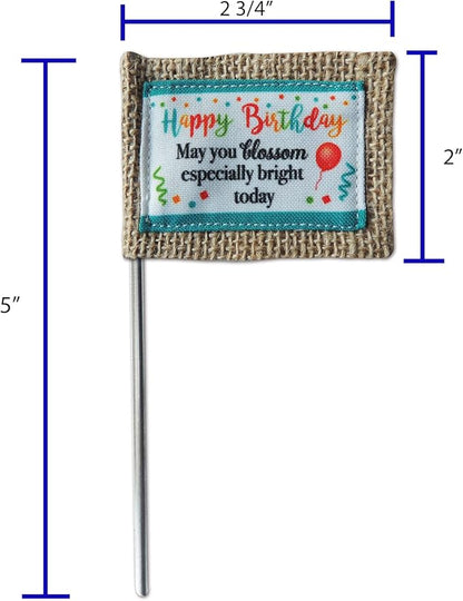 Cathedral Art Happy Birthday Flower Pick, One Size, Multi