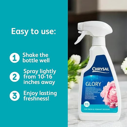 Chrysal Glory Flower and Foliage Finish — Floral Supplies for Fresh Flowers — Spray for Fresh Cut Flower Arrangements — Cut Flower Preservative Spray — Ideal Florist Supplies (3 Pack)
