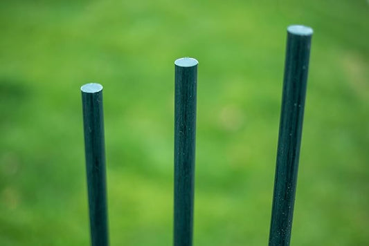 Garden Stakes 5/16" Dia, 5 FT FRP Plant Supporting Stakes for Climbing Tomato Cucumber Strawberry Bean Tree, Pack of 20, Dark Green