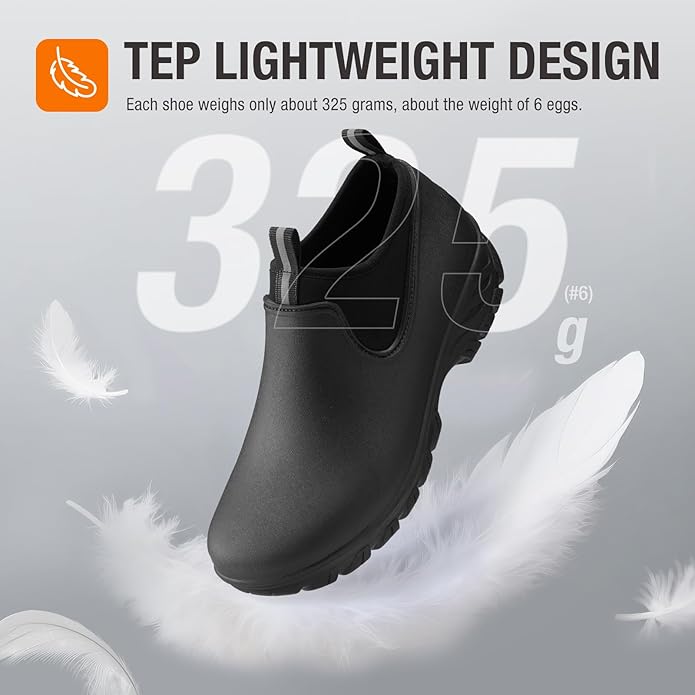 HISEA Women's Ankle Rain Boots Waterproof Rubber Garden Shoes Outdoor