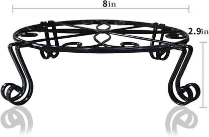 Black Plant Stand for Flower Pot Heavy Duty Potted Holder Indoor Outdoor Metal Rustproof Iron Garden Container Round Supports Rack for Planter Bronze, Pumpkin Stand Outdoor