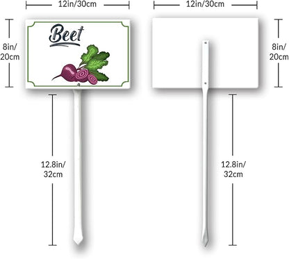 Boylee Vegetable Signs With Stake Ripe Red Beets Garden Signs For Vegetables Herb Garden Signs Garden Name Stakes For Plants 8x12inch Outdoor Indoor Herbs Flowers Potted Plants