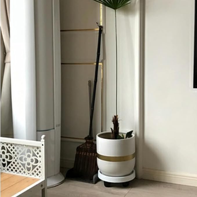 14 Inch Heavy Duty Plant Caddie with Wheels,Rolling Plant Stand Pot Trolley,Wheeled Planter Saucer Tray,Potted Flower Mover Dolly with Casters Round Coaster for Indoor Outdoor