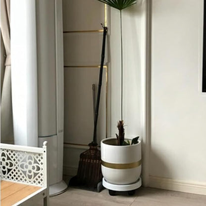 14 Inch Heavy Duty Plant Caddie with Wheels,Rolling Plant Stand Pot Trolley,Wheeled Planter Saucer Tray,Potted Flower Mover Dolly with Casters Round Coaster for Indoor Outdoor