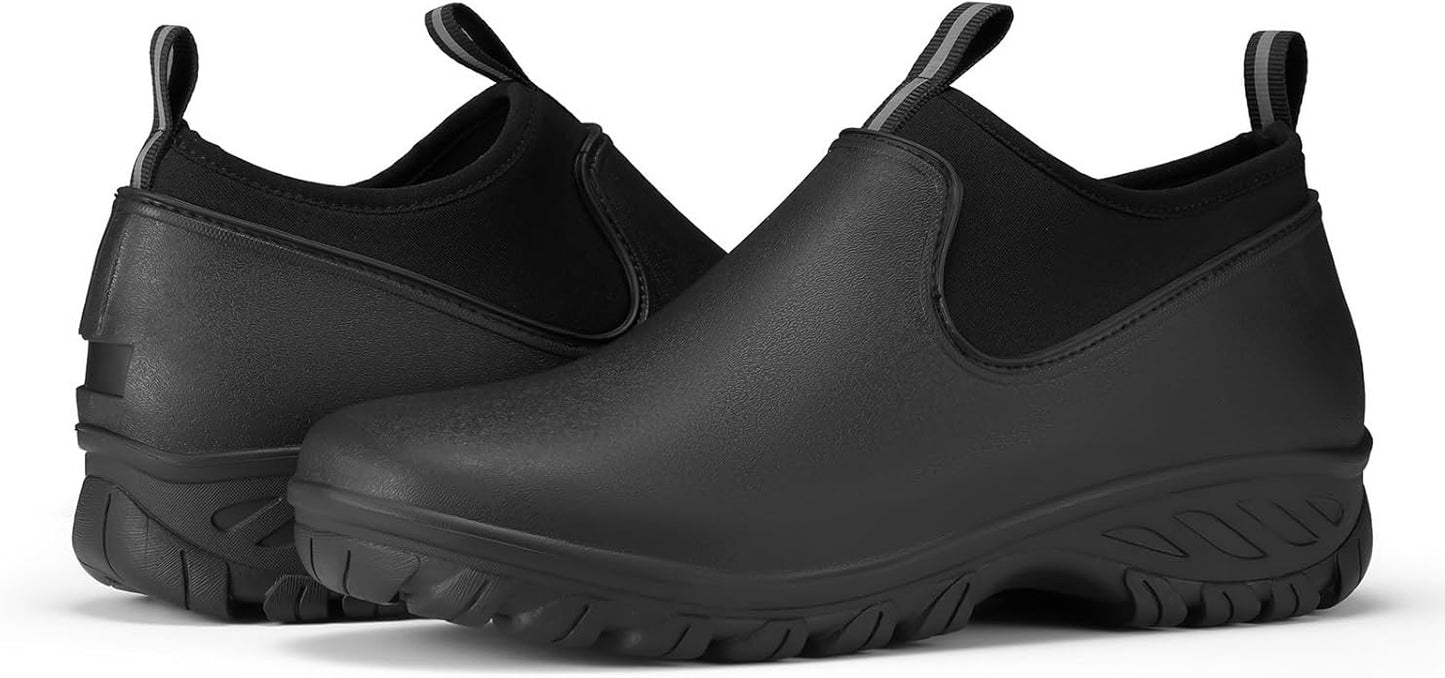 HISEA Women's Ankle Rain Boots Waterproof Rubber Garden Shoes Outdoor