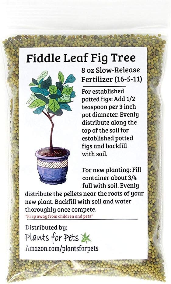 Fiddle Leaf Fig TreeFertilizer(Slow-Release Pellets) Ficus Plant Food Improves Leaves/Branches Potted Indoor Trees Treatment by Aquatic Arts