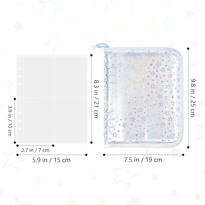 A5 Zipper Photocard Binder Album with Card Slots Large Capacity Photo Organizer for Kpop Photocard Collection and Small Keepsakes