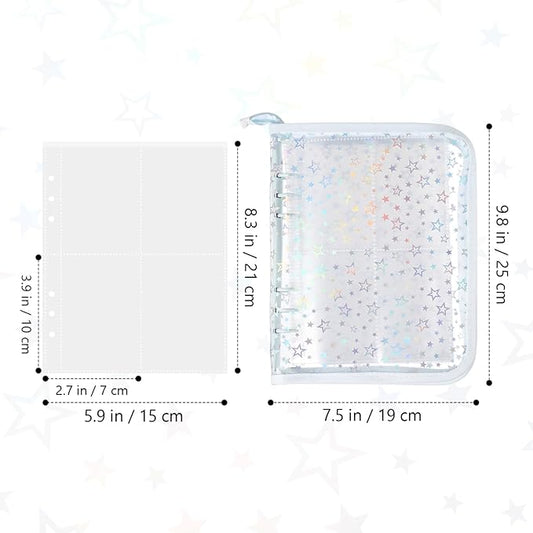 A5 Zipper Photocard Binder Album with Card Slots Large Capacity Photo Organizer for Kpop Photocard Collection and Small Keepsakes