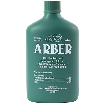 Arber Bio Protectant | Organic Outdoor Plant Fungicide and Root Stimulate Liquid Concentrate | Natural Bloom Boosting Growth Gardening Solution | Control Mildew, Mold, Spots | Make Over 16 Gallons