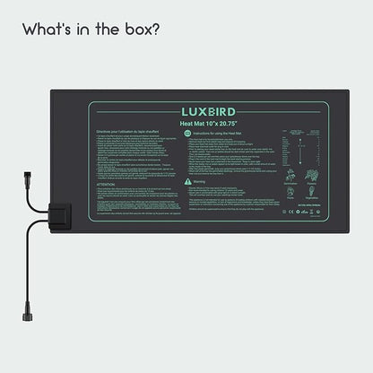 LUXBIRD Daisy Chain Seedling Heat Mat 10" x 20.75" Waterproof Plant Heating Pad, for Seed Starting, Germination, Hydroponics (Master Mat Required)