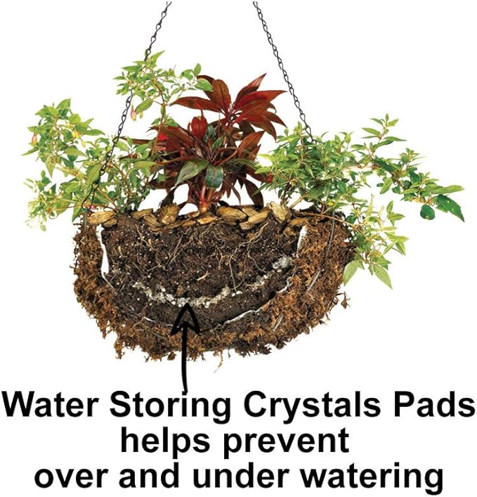 Water Storing Crystal Pads (8-Pack) - Hydrating Gel Mats for Indoor & Outdoor Plants - Reduces Watering Frequency & Protects Against Drought