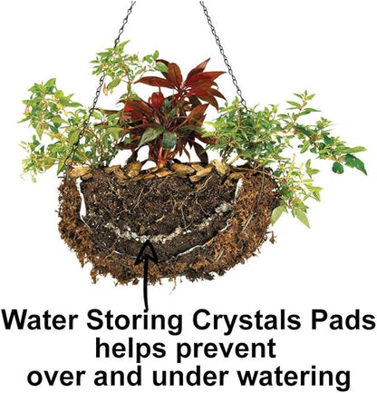 Water Storing Crystal Pads (8-Pack) - Hydrating Gel Mats for Indoor & Outdoor Plants - Reduces Watering Frequency & Protects Against Drought