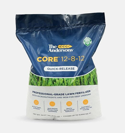 The Andersons Core 12-8-12 Professional-Grade Quick-Release Lawn Fertilizer - 18 lbs. Covers up to 5,000 sqft.