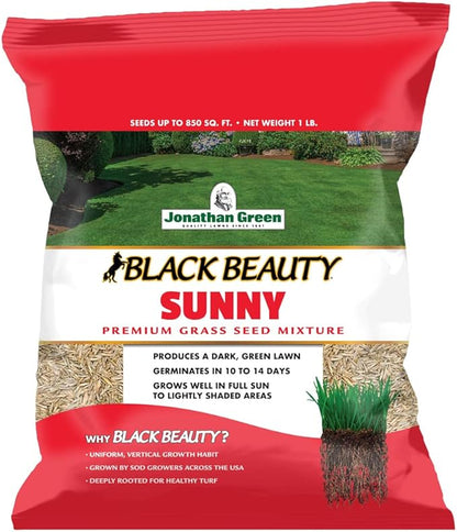 Jonathan Green (10895) Black Beauty Sunny Grass Seed - Cool Season Lawn Seed (1 lb)