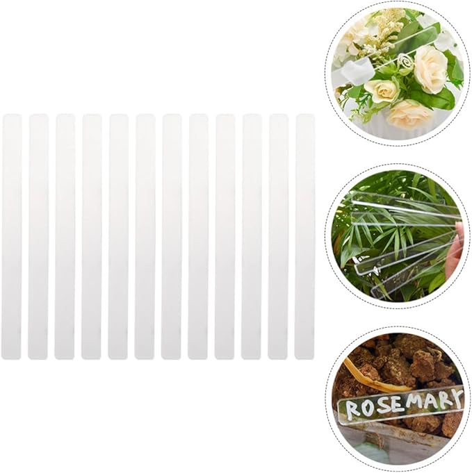 Garneck 2sets Plant Tags and Labels Acrylic Plant Markers Easy to Use Garden Stake Tags Long Lasting for Gardeners 24pcs*2