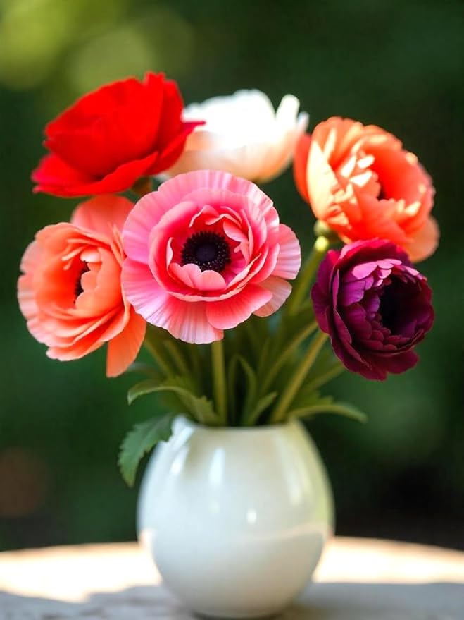Seeds Double Poppy Mix 1000+ Seeds to Grow Multicolor Double Bloom Poppies