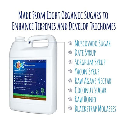FOOP Sweetener: Organic Terpene Enhancer for Plants | Creates an Explosion of Trichomes | Contains 8 Organic Sugars | Works with All Growing Media and Nutrient Lines (1 Gallon)