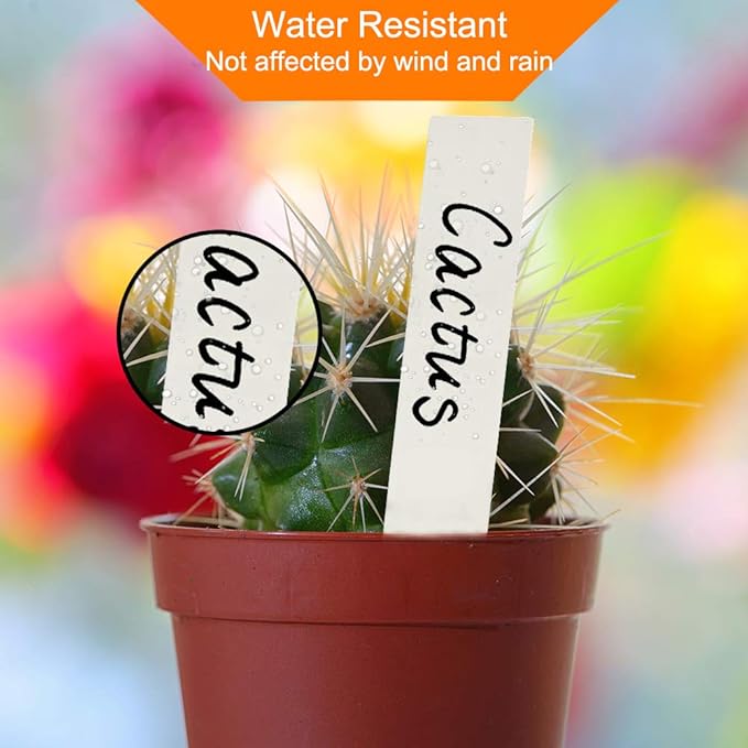 [Excellent] 100Pcs Plant Labels for Outdoor Garden, Plant Markers for Garden Waterproof, Plant Tags for Gardeners,White