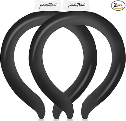 2PCS Neck CoolingTube, Reusable Ice Coolers Wearable Body CoolingProducts, Neck Coolers for HotWeather (Black*2)
