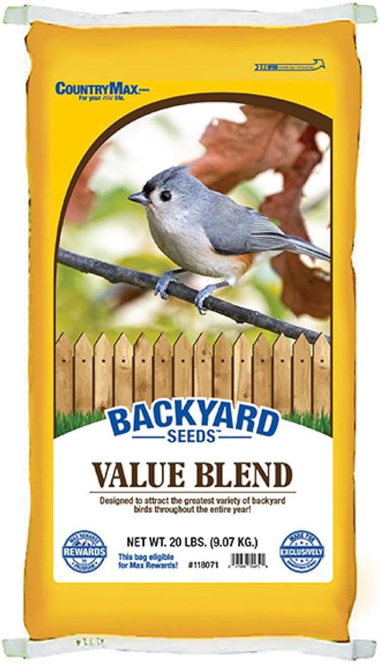 CountryMax Backyard Seeds Value Blend Economy Mix Wild Bird Seed 20 Pounds