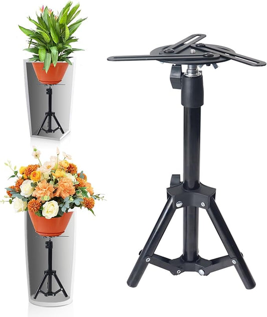 1PCS Adjustable Planter Inserts Plant risers,Tall Tapered Plant Riser Fill Bottom，Planter Fillers for Large Pots，Indoor and Outdoor （12-21" Rise，4-12" Top）