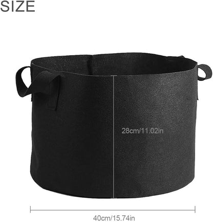 Plant Grow Bag, Thickened Nonwoven Fabric Planting Pot with Handle Aeration Planting Pot Container 1/2/3/5/7/10 Gallon 1Pc (29 x 41 cm (10 Gallons))