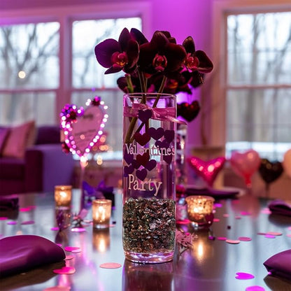 HappyFiller 1.3 LB Crushed Glass Sand Broken Pieces,Vase Fillers Candle Holder Fishbowl Pebbles Stones,Succulent Terrarium Gravels,Resin Art Crafts Project,Purple