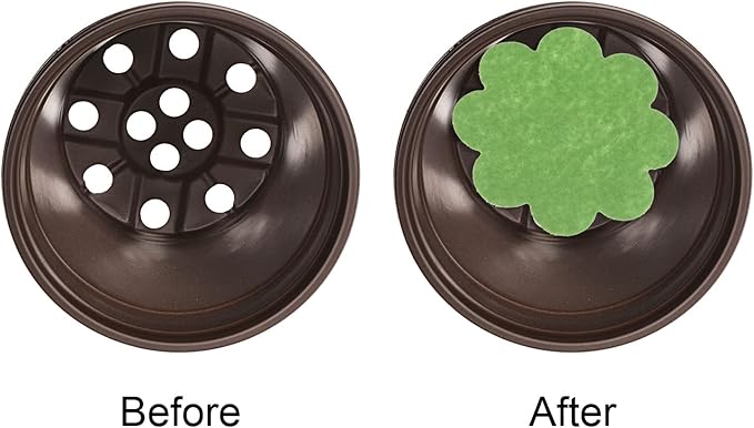 PATIKIL 3 Inch Plant Pot Hole Pad, 30 Pack Non-Woven Fabric Flower Shape Bonsai Bottom Soil Mat, Green