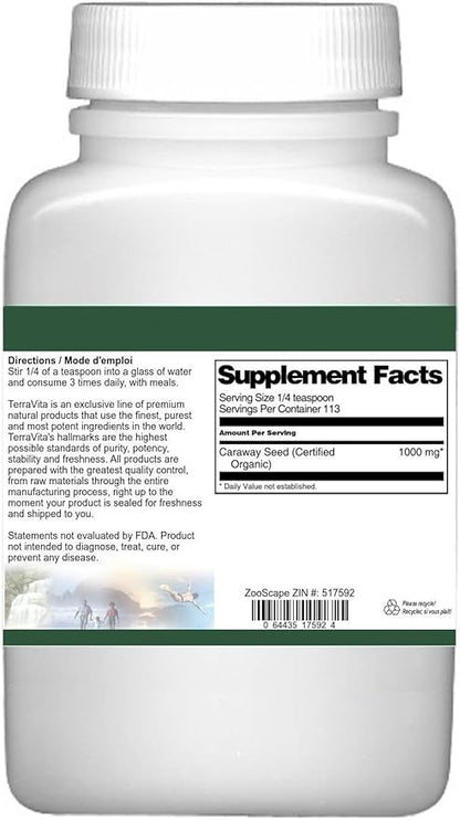 Caraway Seed (Certified Organic) Powder (4 oz, ZIN: 517592) - 3 Pack