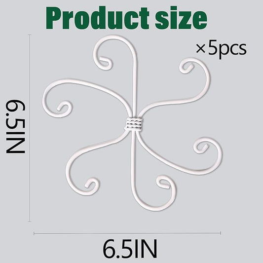 6.5 * 6.5in Monstera Plant Support Hook 5PCS - Durable Stabilizer & Leaf Holder for Indoor Plants, Flexible Installation & Soft Grip Design - Perfect for Fishbone Cactus and Other Houseplants