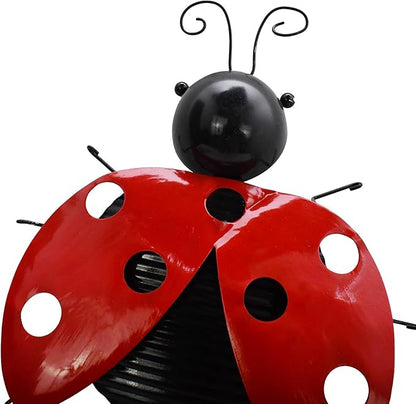 Morning View Ladybug Garden Stakes Decorative Metal Insect Yard Stake Outdoor Spring Lawn Ornaments Yard Art Patio Pathway Flower Pot Outside 30 Inch Tall
