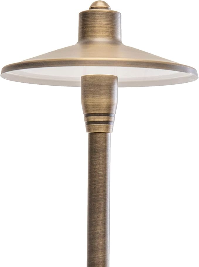 G2 12V Brass Path Light 4-Pack Kit (Bronze) with 3W 2700K Warm White G4 LED Bulbs for Low Voltage Landscape Lighting on Outdoor Pathway, Walkway, Garden, Driveway or Patio