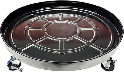 Choclaif Plant Caddy with Wheels, 1 Pack Black Heavy Duty Plant Stand with Universal Wheels, Round Pot Trolley for Indoor Outdoor (20)