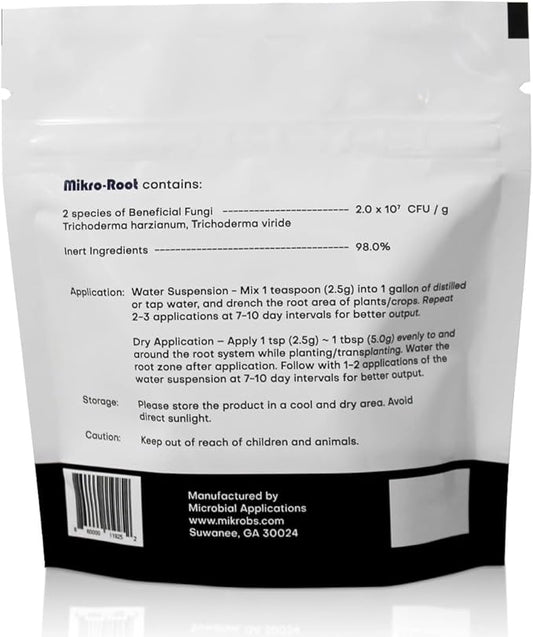 Mikro-Root, Trichoderma Fungi for Healthier Root Management. Solubilize Fixed Phosphate in The Soil to be readily Available to Plants (2 oz)