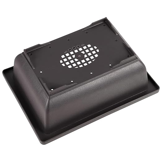 20 Pack Black Plastic Bonsai Training Pots with 20 Trays, Rectangular Planters, 6.5 Inches