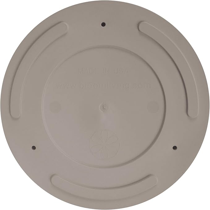 Bloem Mathers Planter w/Saucer Tray 10" Pebble Stone Beige