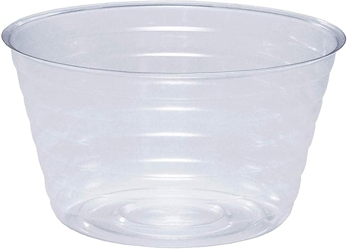 Curtis Wagner Plastics Plant Tray Basket Liner (5-Pack) - Clear, Deep (Diameter: 4.25" Base, 6" Top, 3.25" Depth) Thin Plastic Liners for Planters for Indoor/Outdoor Plant Pots