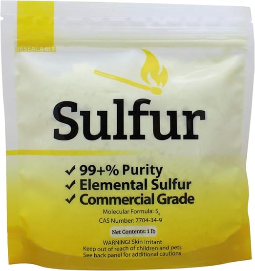 Duda Energy 1 lb Yellow Sulfur Powder Fertilizer, Commercial Grade, Elemental