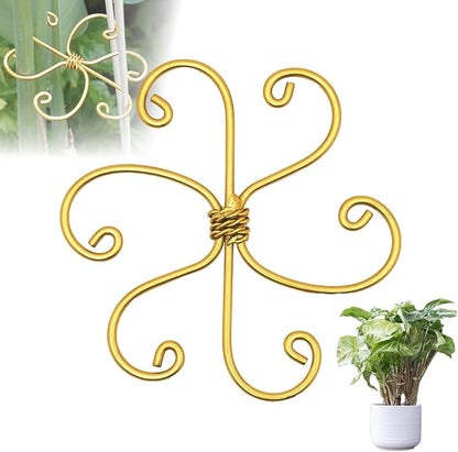 Plant Stem Support Set, 2025 New Reusable Plastic Climbing Plant Support Plant Trellis 3/6 Pcs, Upgrade Climbing Houseplant Support Stakes for Indoor Plants Stem Holder (1, Flower Goldern)